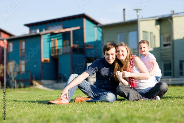 Fototapeta Młoda rodzina zabawy