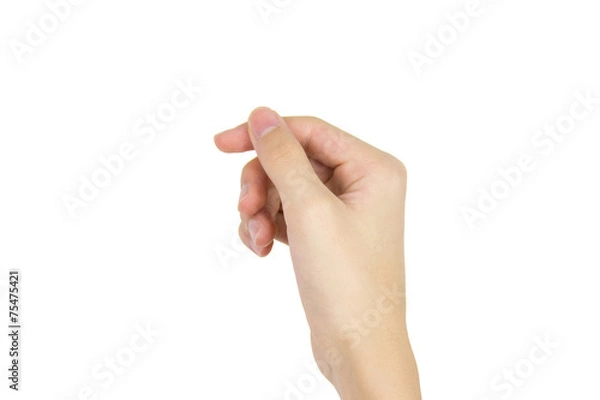 Fototapeta hand sign isolated on white background