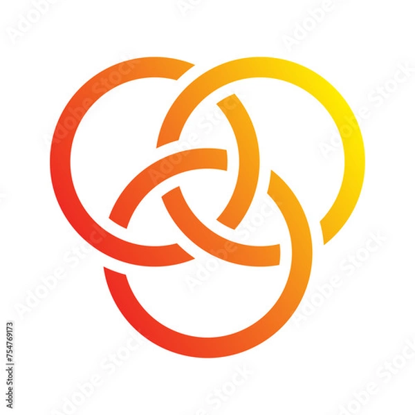Fototapeta Abstract shapes isolated on white background. Entangled design. Vector illustration.