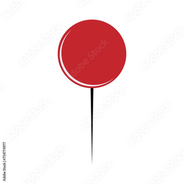 Obraz Maroon-colored pin icon