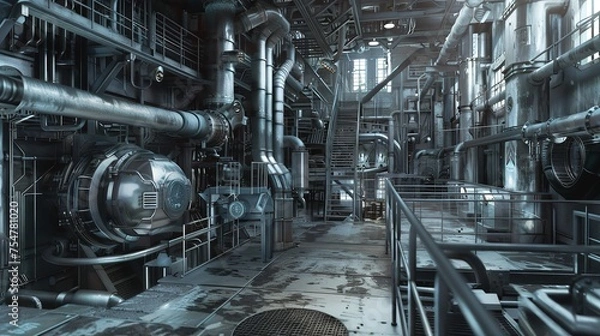 Obraz 最新化学工場の内部