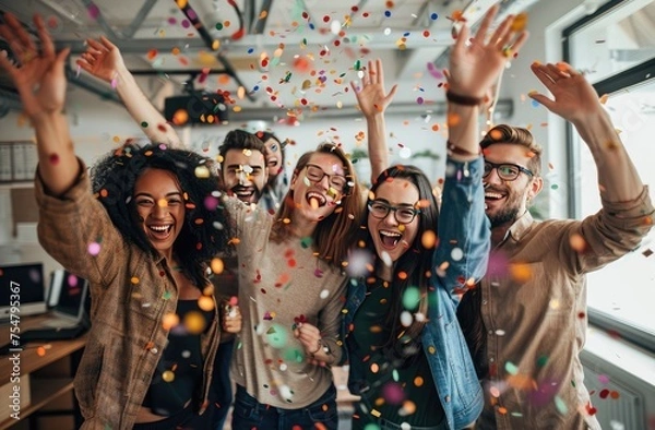 Obraz Celebration in the office