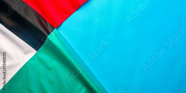 Fototapeta Palestine flag waving copy space