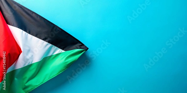 Fototapeta Palestine flag waving copy space
