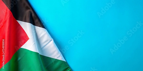 Fototapeta Palestine flag waving copy space