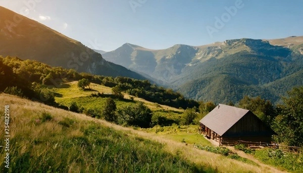 Obraz mountain hut in the mountains