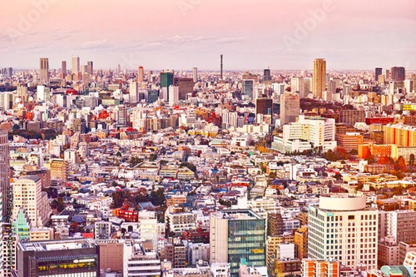 Fototapeta 東京の広尾の夕景