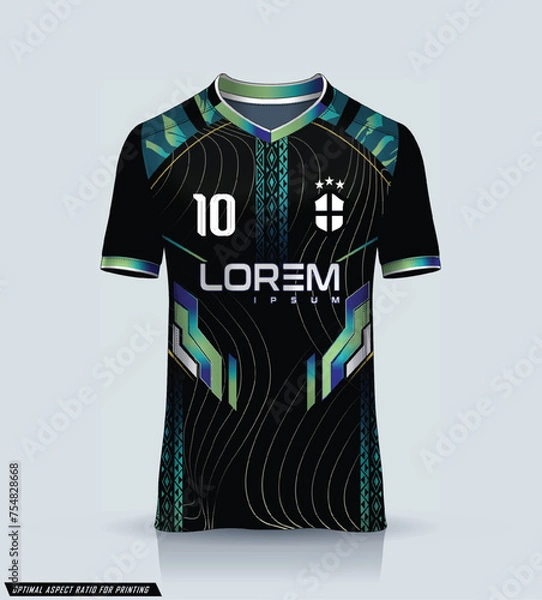 Fototapeta Soccer jersey design for sublimation 