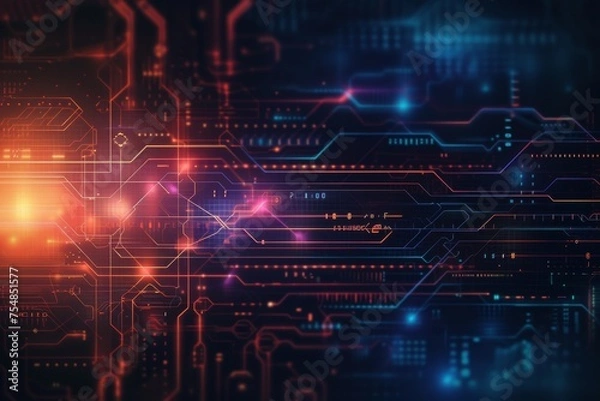 Obraz Corporate Connectivity: Futuristic Wallpaper Designs