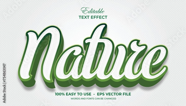 Obraz 3D Nature Green Text Effect