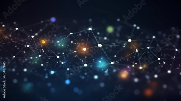 Fototapeta Abstract background of future network technology and network connections