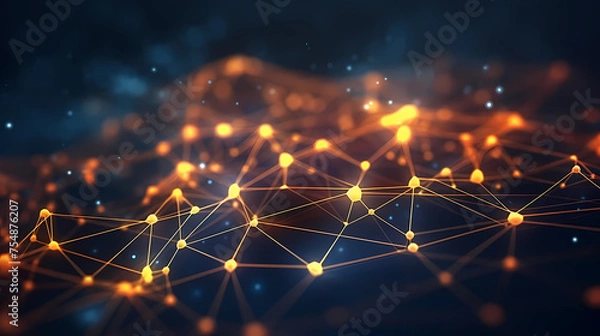 Fototapeta Abstract background of future network technology and network connections