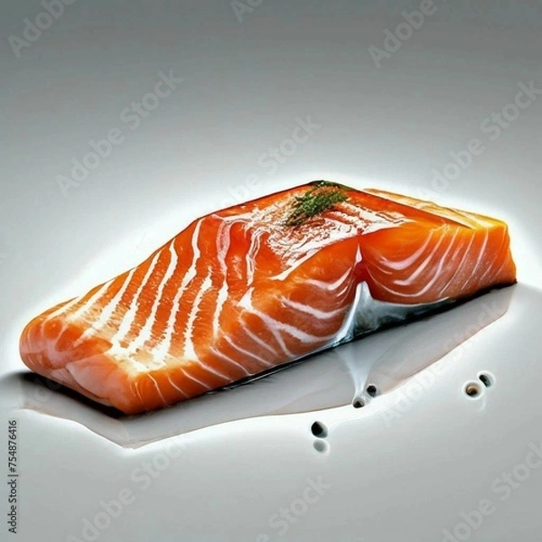 Obraz raw salmon steak