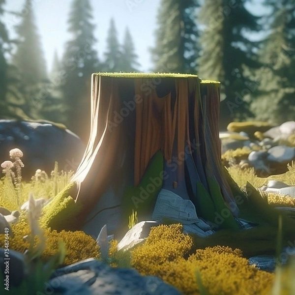 Obraz pine tree in the woods