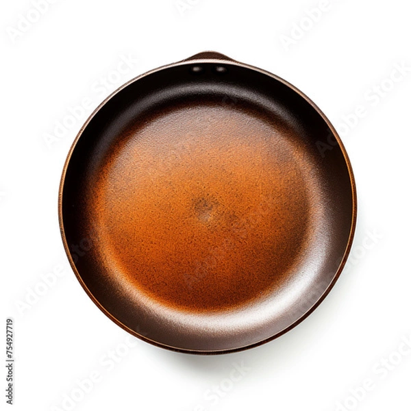 Fototapeta frying pan on a white background сreated with Generative Ai