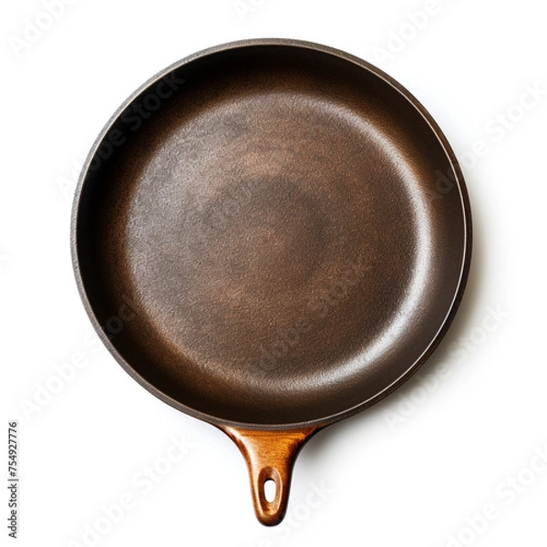 Fototapeta frying pan on a white background сreated with Generative Ai