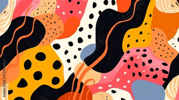 Fototapeta Beautiful abstract artistic colorful pattern background