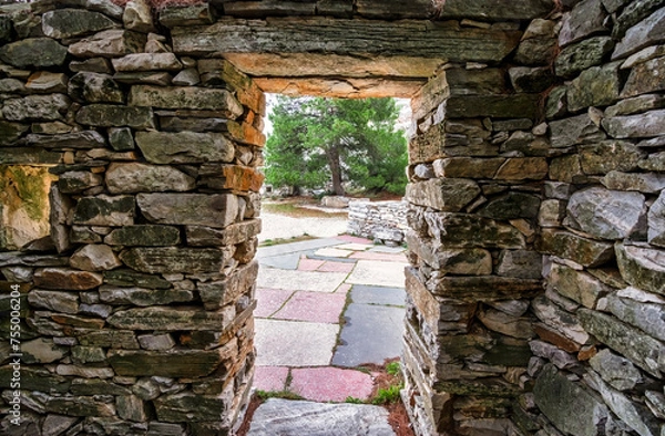 Fototapeta Part of an abandoned Penteli marble quarry in Attika, Greece.