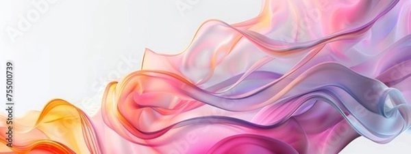 Obraz a modern, vibrant, and subtly interactive abstract website background in white background, motion, and dynamic shapes