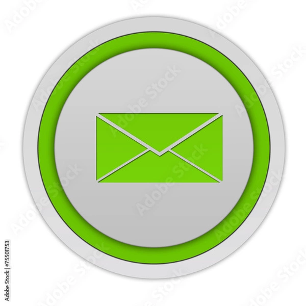 Obraz send circular icon on white background