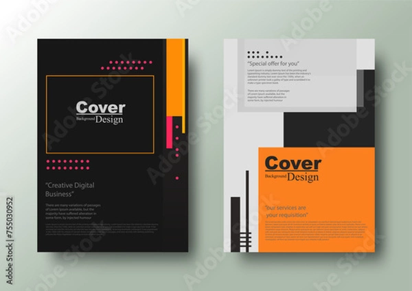 Fototapeta Design modern business flyer template incorporating geometric shape pattern for cover, book, brochure or poster.
