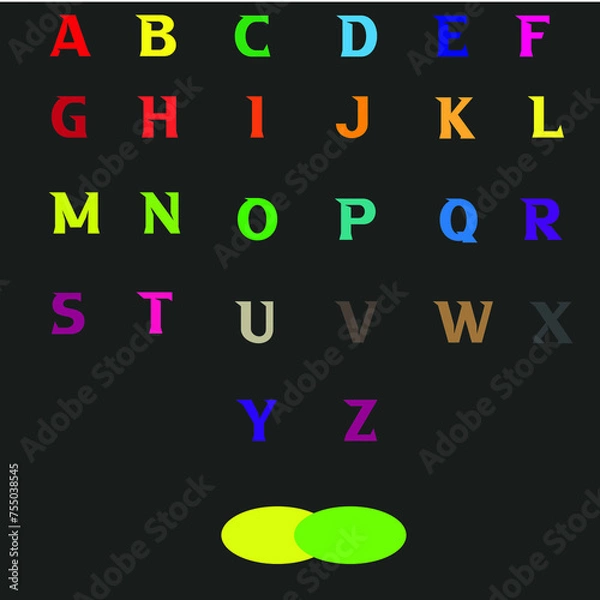 Fototapeta vector alphabet set