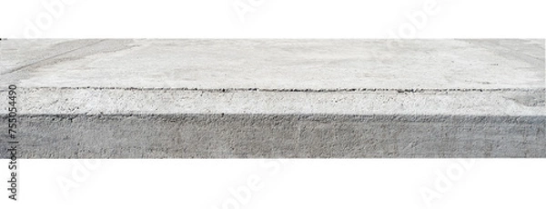 Obraz Long curb, curbstone isolated on white, PNG