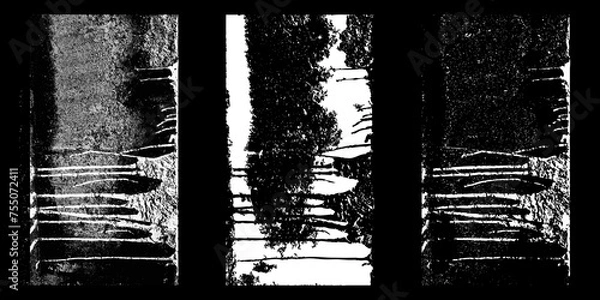 Obraz Black and white surface with a vintage rough texture