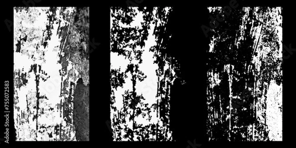 Obraz Black and white surface with a vintage rough texture