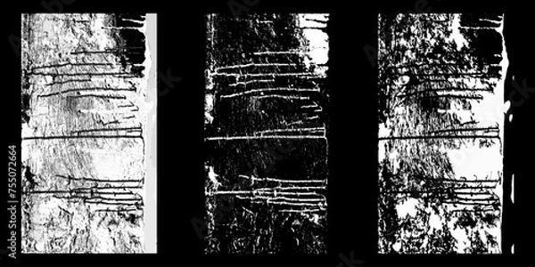 Obraz Black and white surface with a vintage rough texture
