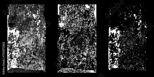 Obraz Black and white surface with a vintage rough texture