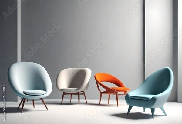 Obraz chairs and table