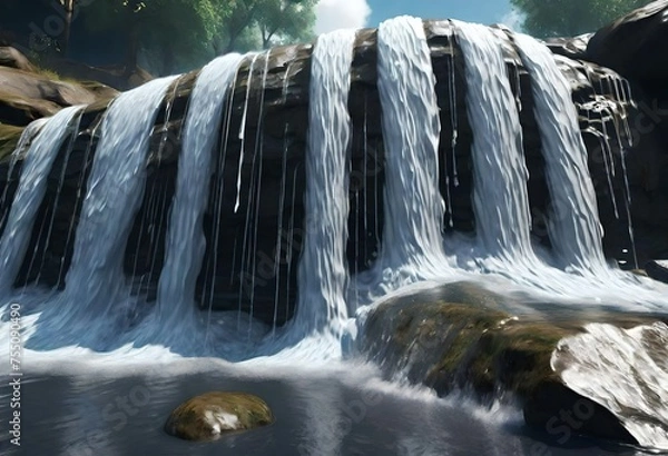 Obraz waterfall in the mountains