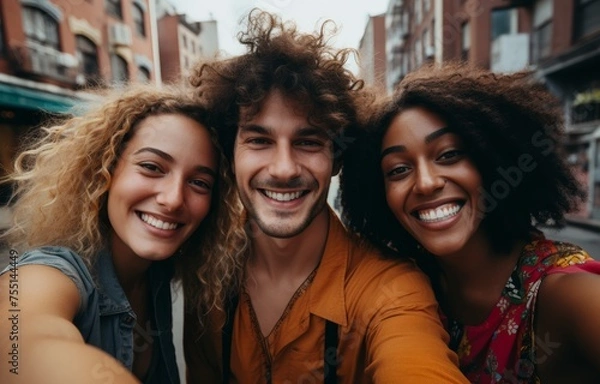 Fototapeta Happy group of friends.