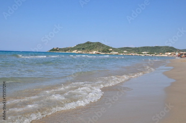 Fototapeta Beach, sea and mountains in Zakynthos, the 
island in Greece