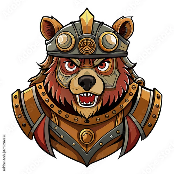 Obraz Steampunk Warrior Bear