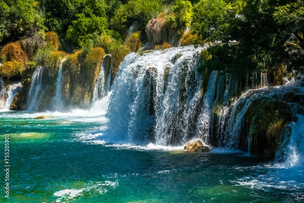 Obraz Jeziora plitvickie - wodospad