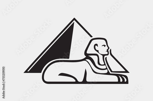 Fototapeta Egypt icon  on a white background