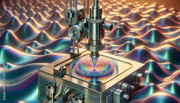 Obraz Surreal AFM: Delicate Precision Revealed in Atomic Force Microscopy