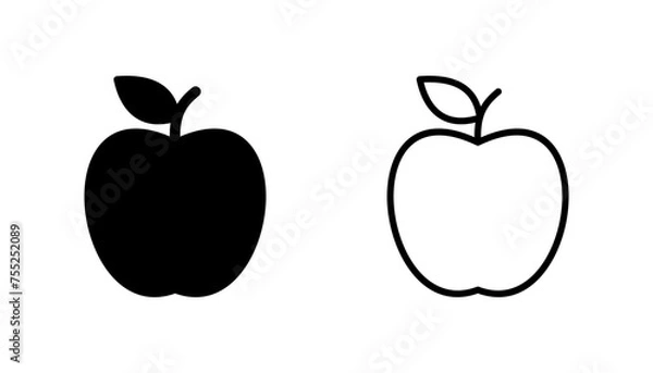 Fototapeta Apple icon set. Apple vector icon. apple symbols for your web design.