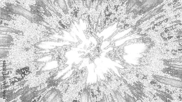 Obraz An abstract black and white grunge texture background image.