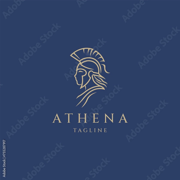 Obraz Athena the goddess vector logo design