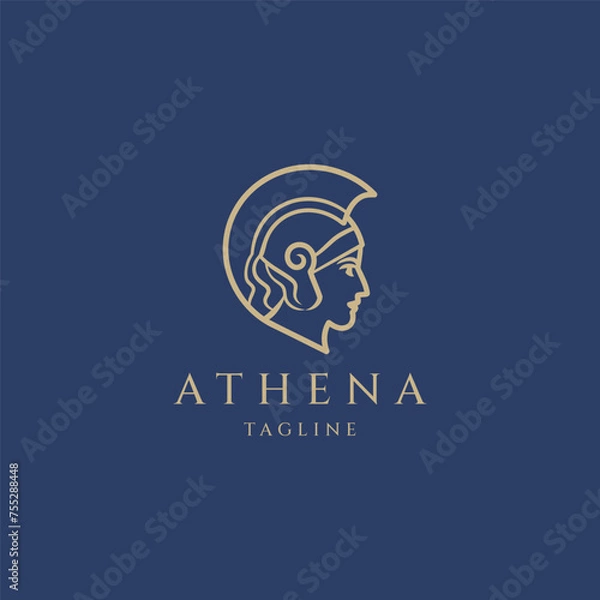 Obraz Athena the goddess vector logo design