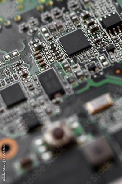 Fototapeta Electronic micro circuit