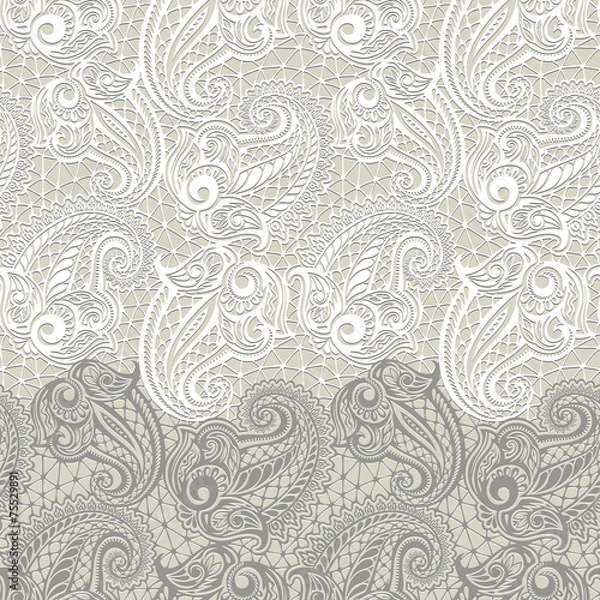 Obraz Paisley seamless lace pattern