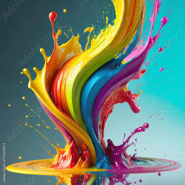 Obraz abstract watercolor background with splashes