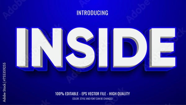 Obraz Inside editable text effect