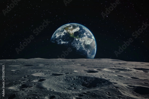 Fototapeta Astronauts operate on alien planets