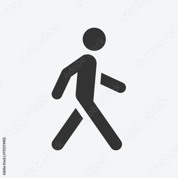 Obraz Walking man. Simple vector icon