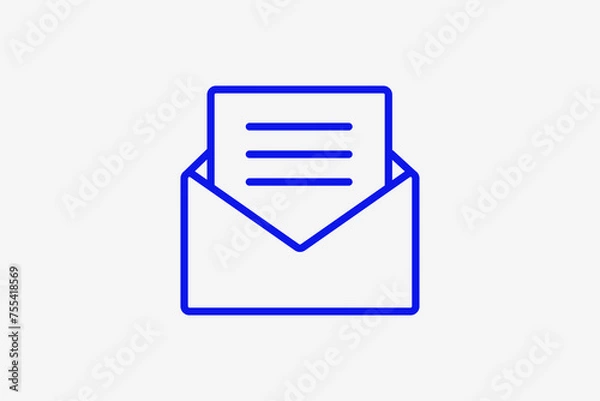 Fototapeta letter illustration in line style design. Vector illustration.	